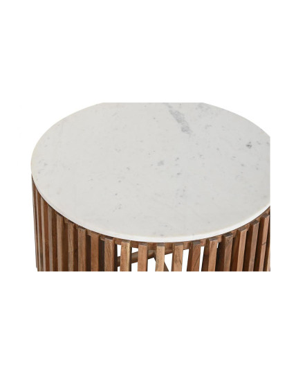 imagem de Mesa de centro em mármore manga 85X85X45 41,50 Branco2