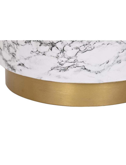 imagem de Mesa Auxiliar de Ferro 50X50X45 Simil Mármore4