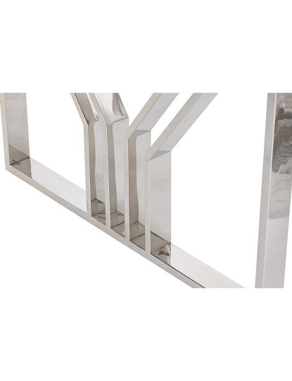 imagem de Mesa de jantar em aço e vidro 180X90X75 cromada4
