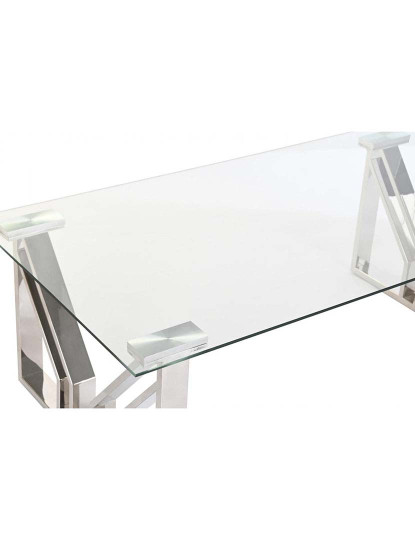 imagem de Mesa de Centro de Vidro em Aço 130X70X45 Cromada3