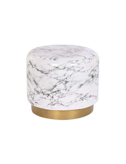 imagem de Mesa Auxiliar de Ferro 50X50X45 Simil Mármore1