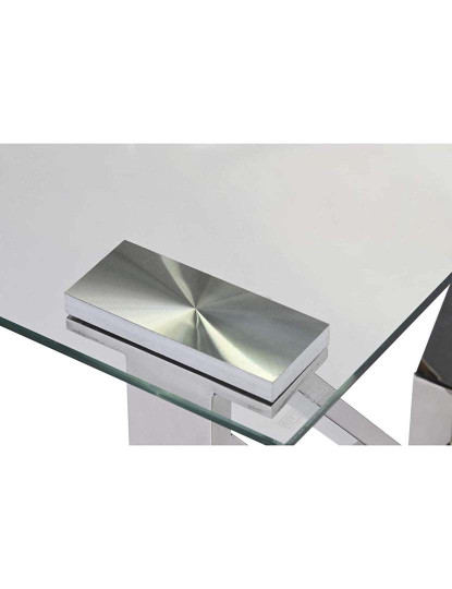 imagem de Mesa de Centro de Vidro em Aço 130X70X45 Cromada4