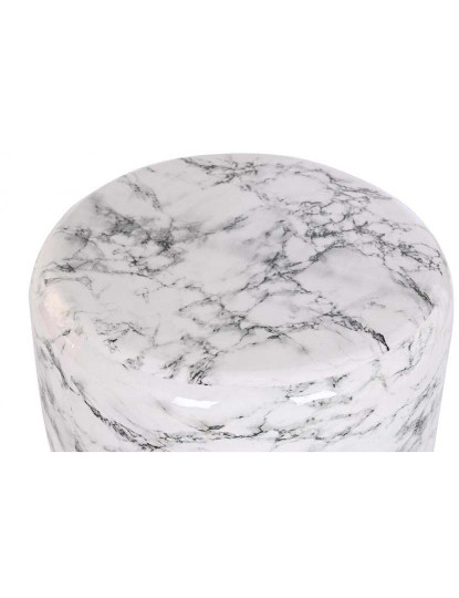 imagem de Mesa Auxiliar de Ferro 50X50X45 Simil Mármore3