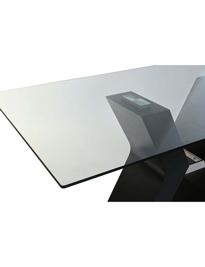 imagem de Mesa de Jantar em Vidro Temperado Mdf 180X90X76 Preto3