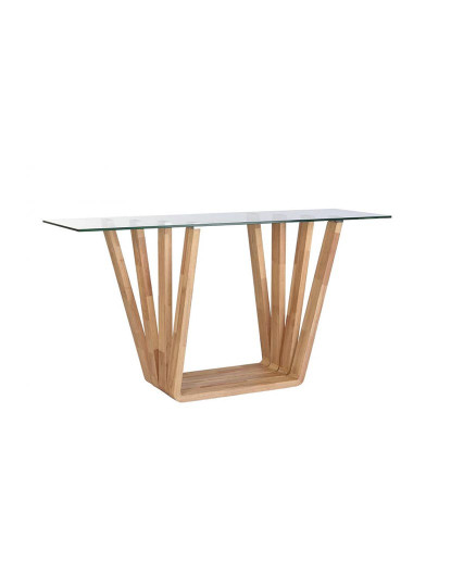 imagem de Consola de Nogueira Cristal 145X45X75 8 Mm, Natural1