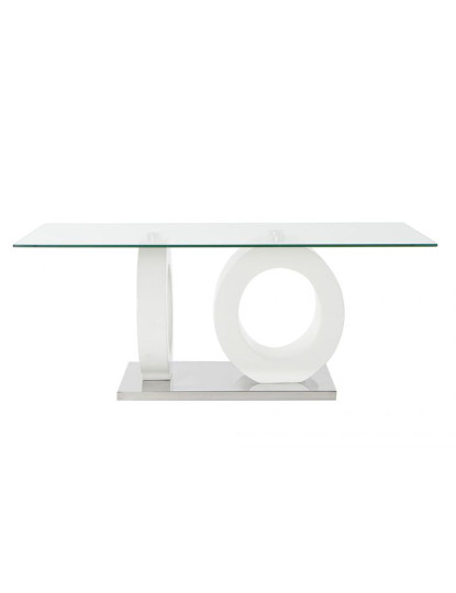 imagem de Mesa de Centro em Vidro Mdf 110X60X45 Branco2