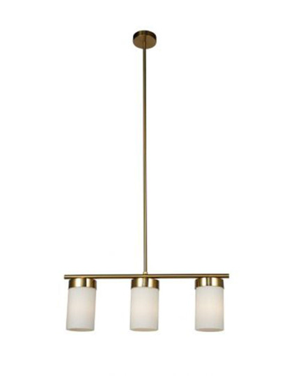 imagem de Candeeiro de Teto Metal Cristal 60X15X25 Dourado2