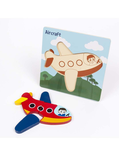 imagem de Puzzle de madeira para crianças 6 peças Projeto de avião3