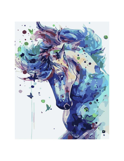 imagem de Tela Com Desenho Para Pintar Com Números Cavalo1