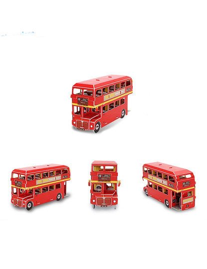 imagem de Quebra-cabeça 3D de ônibus de dois andares de Londres Multicor2