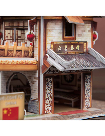 imagem de Puzzle 3D World Style China Oriental Tenda De Chá Lemin Tradicional4