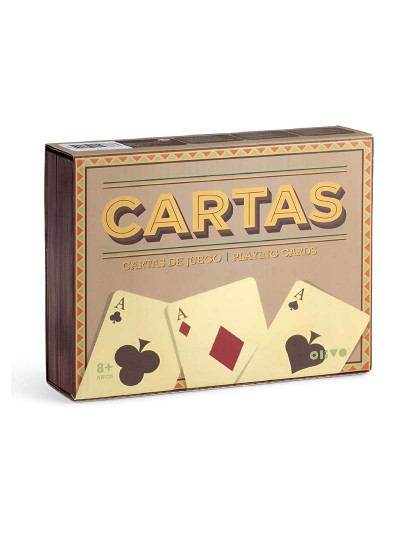 imagem de JOGO RETRO - CARTAS DE JOGAR COM CAIXA MADEIRA 871