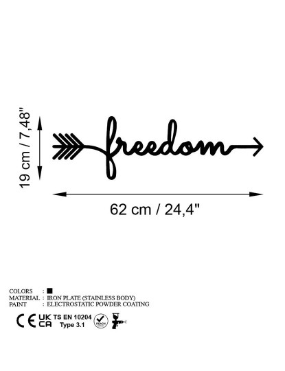 imagem de Decoração Parede Metal Freedom6