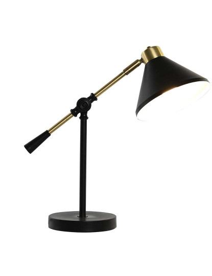 imagem de Candeeiro De Mesa Dourado Preto 1
