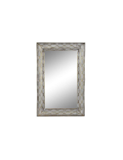 imagem de Espelho Metal Vidro Parede Dourado       1