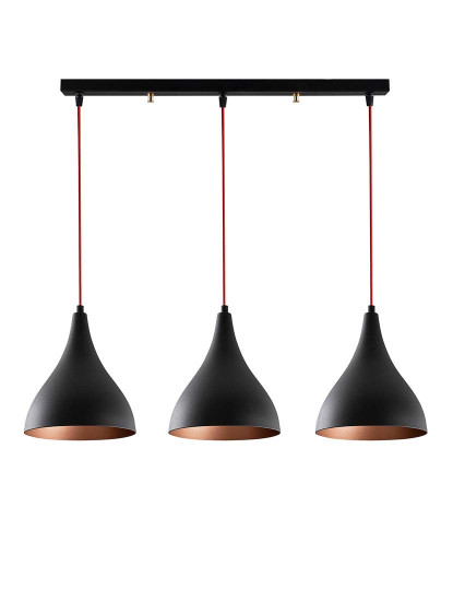 imagem de Candeeiro Teto Berceste-N-1388 Preto Vermelho4