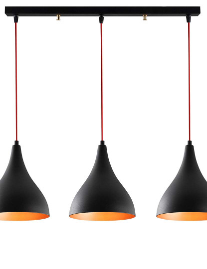 imagem de Candeeiro Teto Berceste-N-1388 Preto Vermelho3