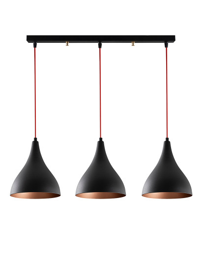 imagem de Candeeiro Teto Berceste-N-1388 Preto Vermelho1