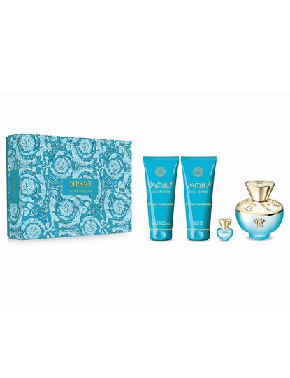 imagem de VERSACE DYLAN TURQUOISE SET (ET 100 vp + BATH&SHOWER GEL 100 ml + BODY LOTION 100 ml + ET 5 ml)1