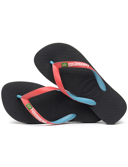 imagem de Havaianas Brasil Mix Preto/Vermelho Ruby 4