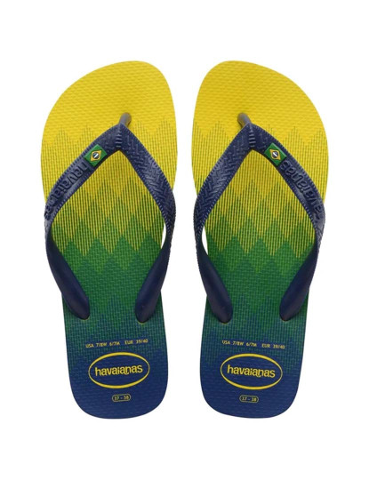 imagem de Havaianas Brasil Fresh Citrus Amarelo/Azul Marinho 2