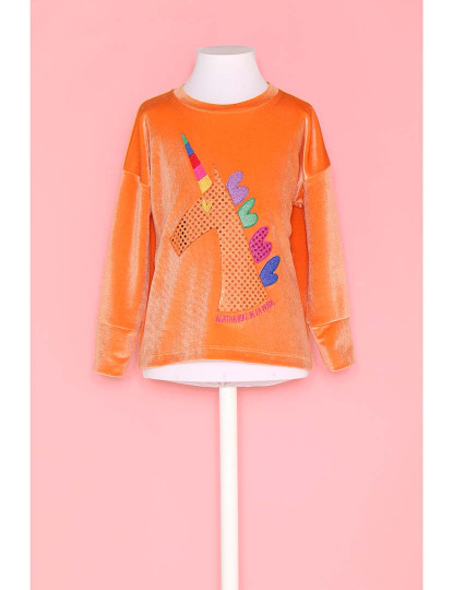 imagem de Sweatshirt menina Fancy Sweat Shirt Arp Laranja1