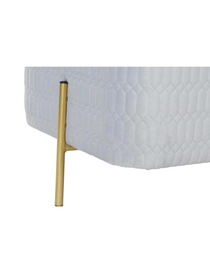 imagem de Banqueta DKD Home Decor   Dourado Metal Poliéster Azul celeste Esponja (91 x 46,5 x 42 cm)3