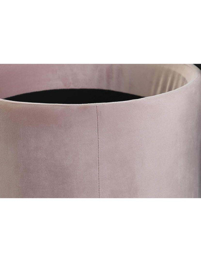 imagem de Repousa pés DKD Home Decor Preto Cor de Rosa Metal Veludo 42 x 42 x 42 cm5