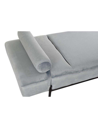 imagem de Sofá Chaise Longue DKD Home Decor Preto Azul celeste Metal 140 x 59 x 42 cm3