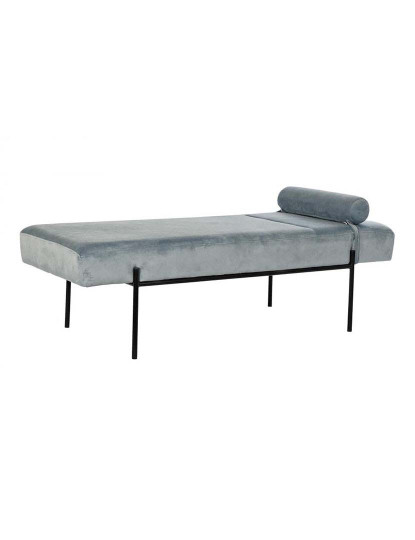 imagem de Sofá Chaise Longue DKD Home Decor Preto Azul celeste Metal 140 x 59 x 42 cm6