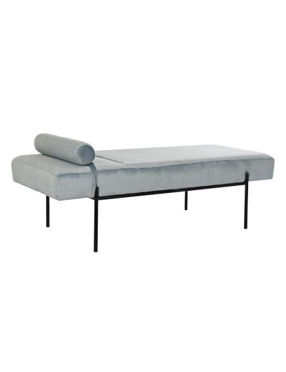 imagem de Sofá Chaise Longue DKD Home Decor Preto Azul celeste Metal 140 x 59 x 42 cm1