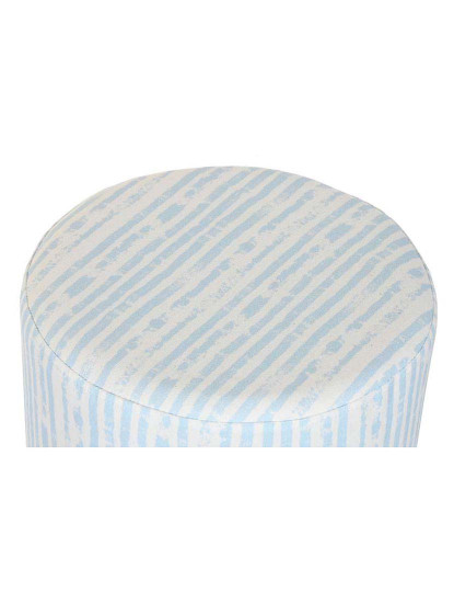 imagem de Repousa pés DKD Home Decor Azul Branco Metal Riscas Mediterrâneo 34 x 34 x 40 cm2