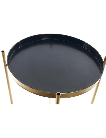 imagem de Mesa de apoio DKD Home Decor Dourado Metal Azul Marinho (40 x 40 x 50 cm)3