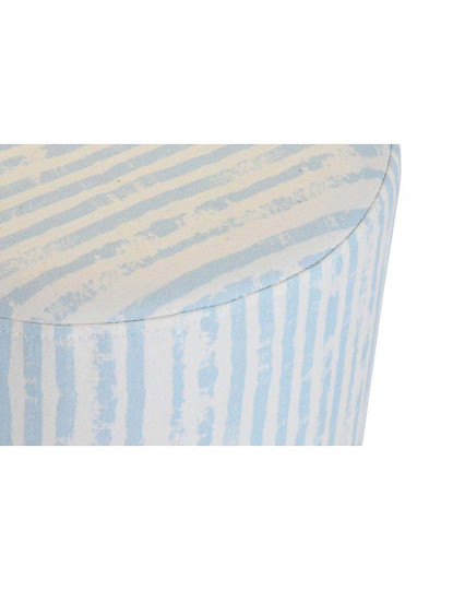 imagem de Repousa pés DKD Home Decor Azul Branco Metal Riscas Mediterrâneo 34 x 34 x 40 cm4