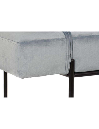 imagem de Sofá Chaise Longue DKD Home Decor Preto Azul celeste Metal 140 x 59 x 42 cm4