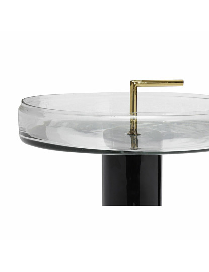 imagem de Mesa de apoio DKD Home Decor Cristal Preto Transparente Ferro 41 x 41 x 57 cm3