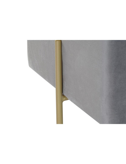 imagem de Repousa pés DKD Home Decor Scandi Cinzento Dourado Metal Veludo 42 x 42 x 45 cm3