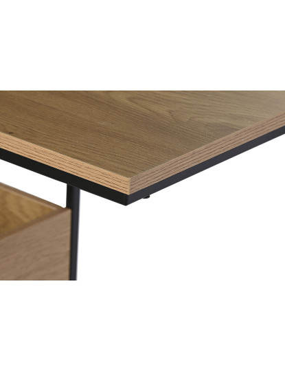 imagem de Mesa de apoio DKD Home Decor 55 x 35 x 55 cm Natural Preto Metal Madeira MDF4