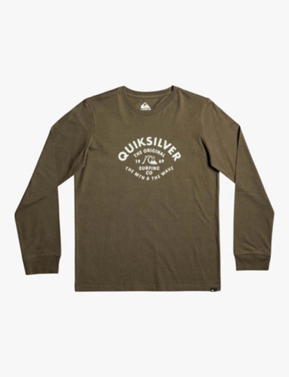 imagem de T-Shirt Rapaz Script Talk Ls Yth Castanho1