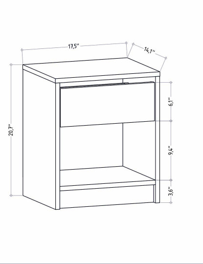 imagem de Mesa Cabeceira Sheridan Oak6