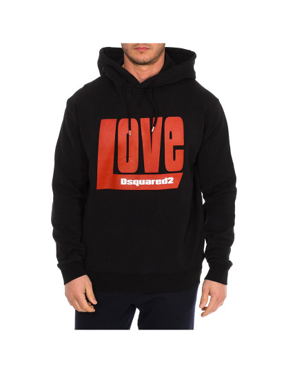 imagem de Hoodie Homem Preto Vermelho1