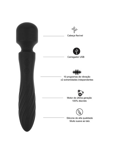 imagem de Vibrador Wand - Ponto G - 20 programas - Preto2