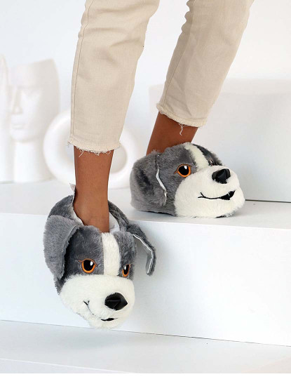 imagem de Pantufas Unisexo Cinza3