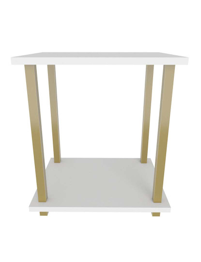 imagem de Mesa Apoio Gurnee Dourado Branco10