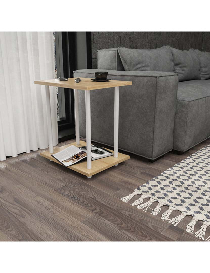 imagem de Mesa Apoio Bristol Branco Oak2