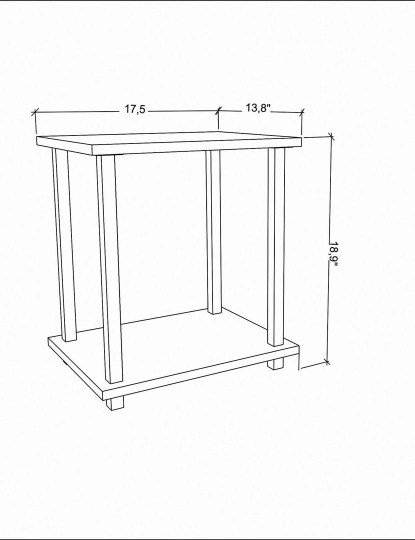 imagem de Mesa Apoio Gurnee Preto Branco10