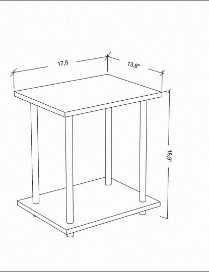 imagem de Mesa Apoio Bristol Branco Oak7