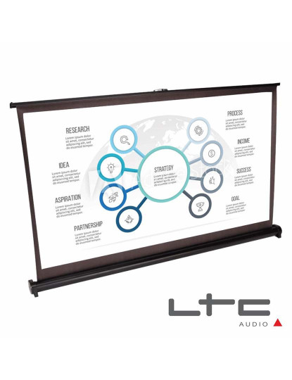imagem de Tela Projeção Portátil Desktop 50´´C/ Suporte E Saco     1