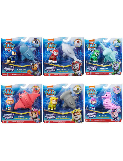 imagem de Paw Patrol Aqua Pups Pack 2 Figuras 126913/60654111