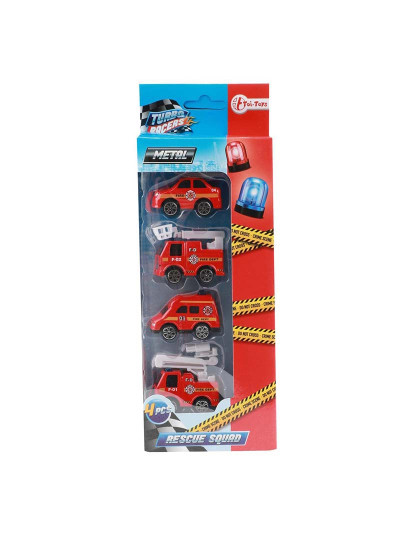 imagem de Conj. 4 Mini Carros Emergencia Turbo Racers 21895Z2